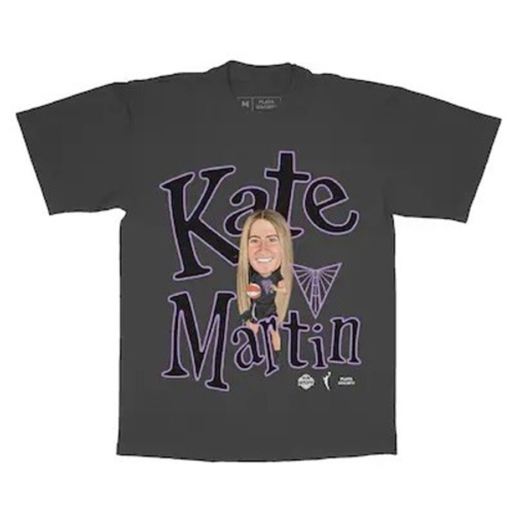 Playa Society Kate Martin Las Vegas Aces WNBA Graphic T-Shirt Charcoal Gray M